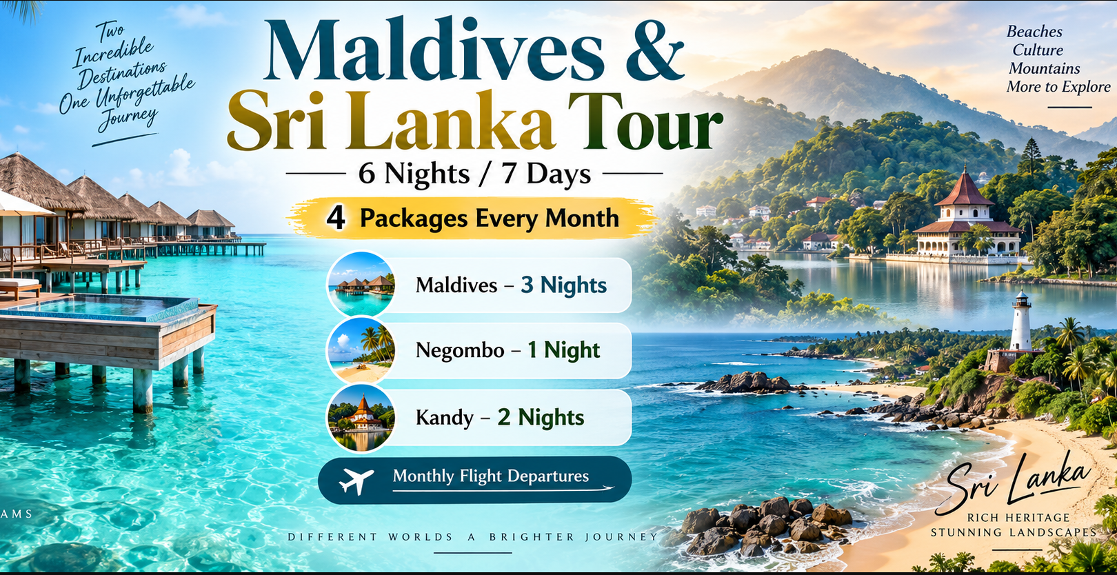 Maldives and Sri Lanka 6N 7D Tour