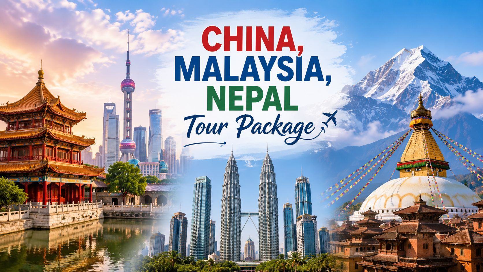 China, Malaysia, Nepal Tour Package